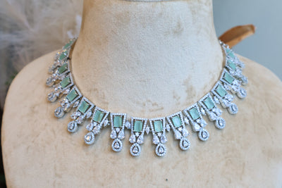 Julia AD Mint-Green Necklace - Indian Secrets