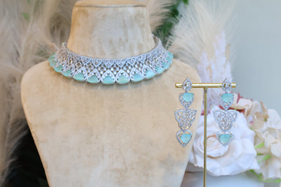 Gorgeous AD Necklace set - Indian Secrets