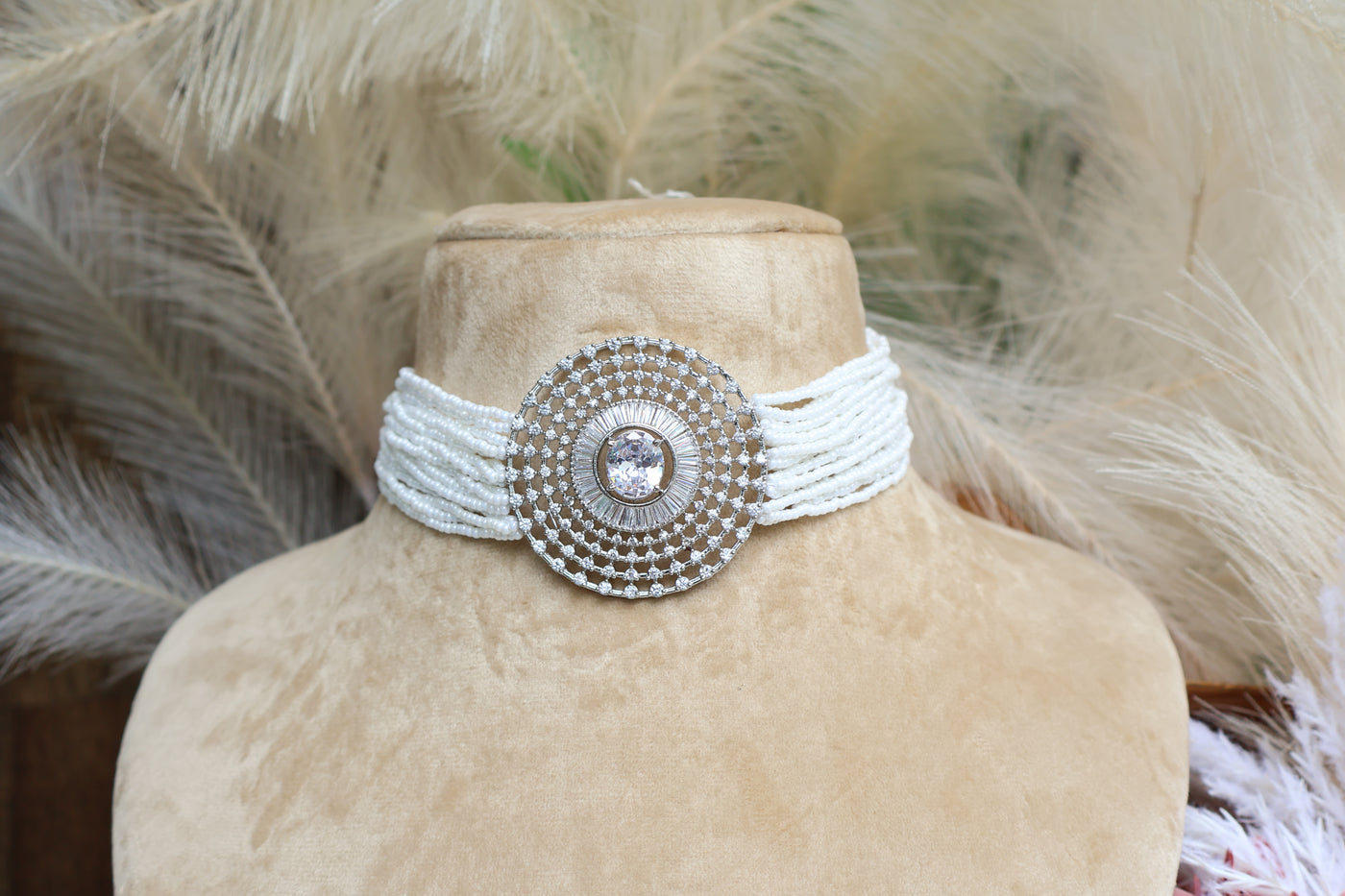 Elegant AD Choker with Stud - Indian Secrets