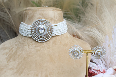 Elegant AD Choker with Stud - Indian Secrets