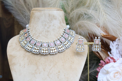 AD Necklace with Kundan Stones - Indian Secrets