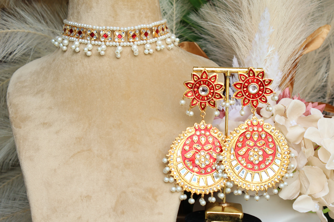 Kundan Choker Earring & Tikka - Indian Secrets