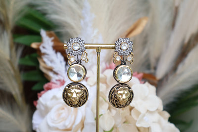 Sabyasachi Inspired Logo Earring - Indian Secrets