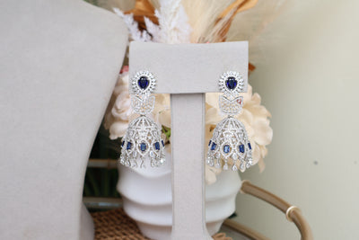 Dark Blue AD Jhumka - Indian Secrets