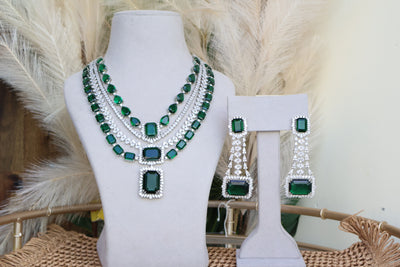 Myra Emerald AD Necklace - Indian Secrets