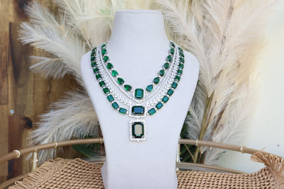 Myra Emerald AD Necklace - Indian Secrets