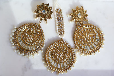 Kundan Choker Earring & Tikka - Indian Secrets