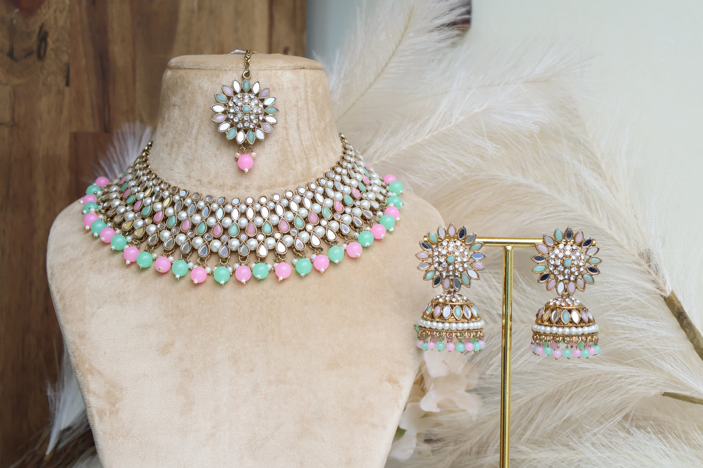 Rasika Necklace with Jhumka - Indian Secrets