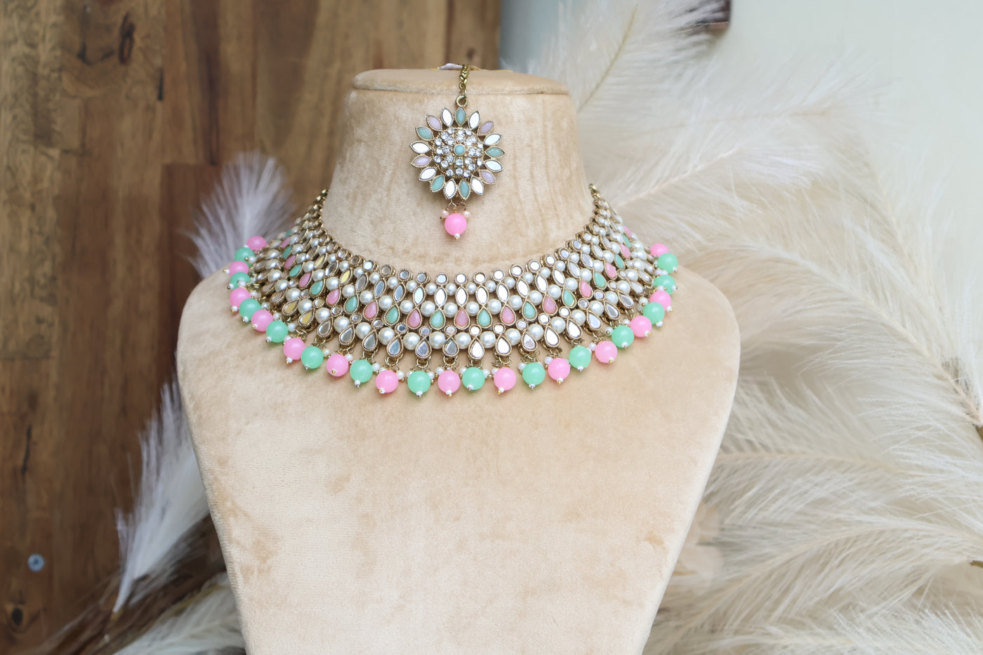 Rasika Necklace with Jhumka - Indian Secrets