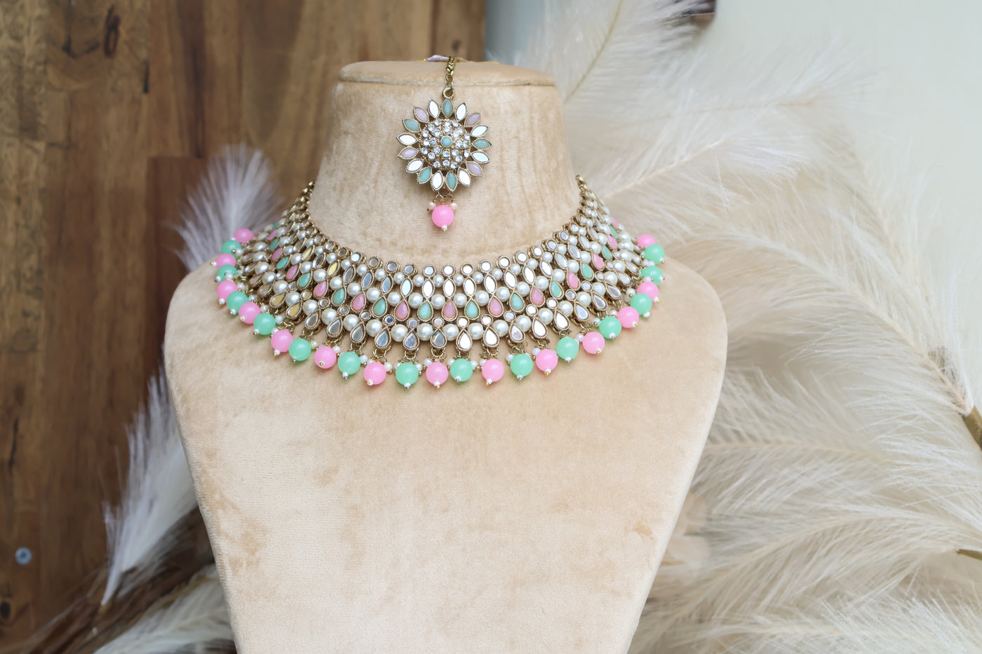 Rasika Necklace with Jhumka - Indian Secrets