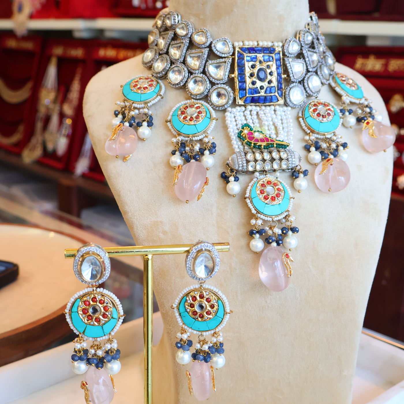 Mayura Meenakari Royal Necklace
