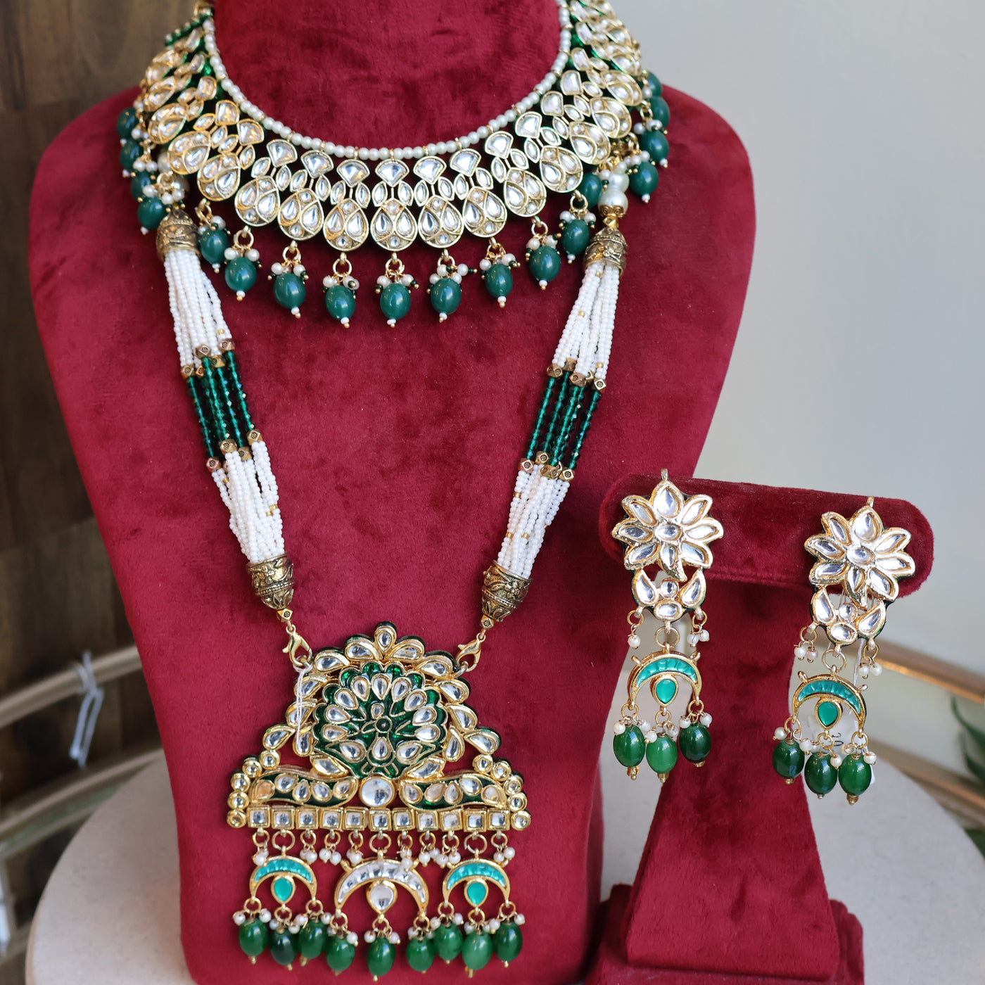 Emerald Grandeur Bridal Set