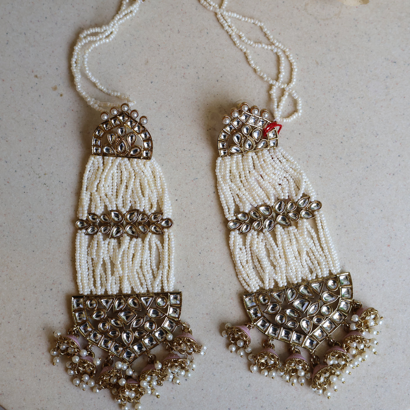 Mughal Pearl Cascade Earrings