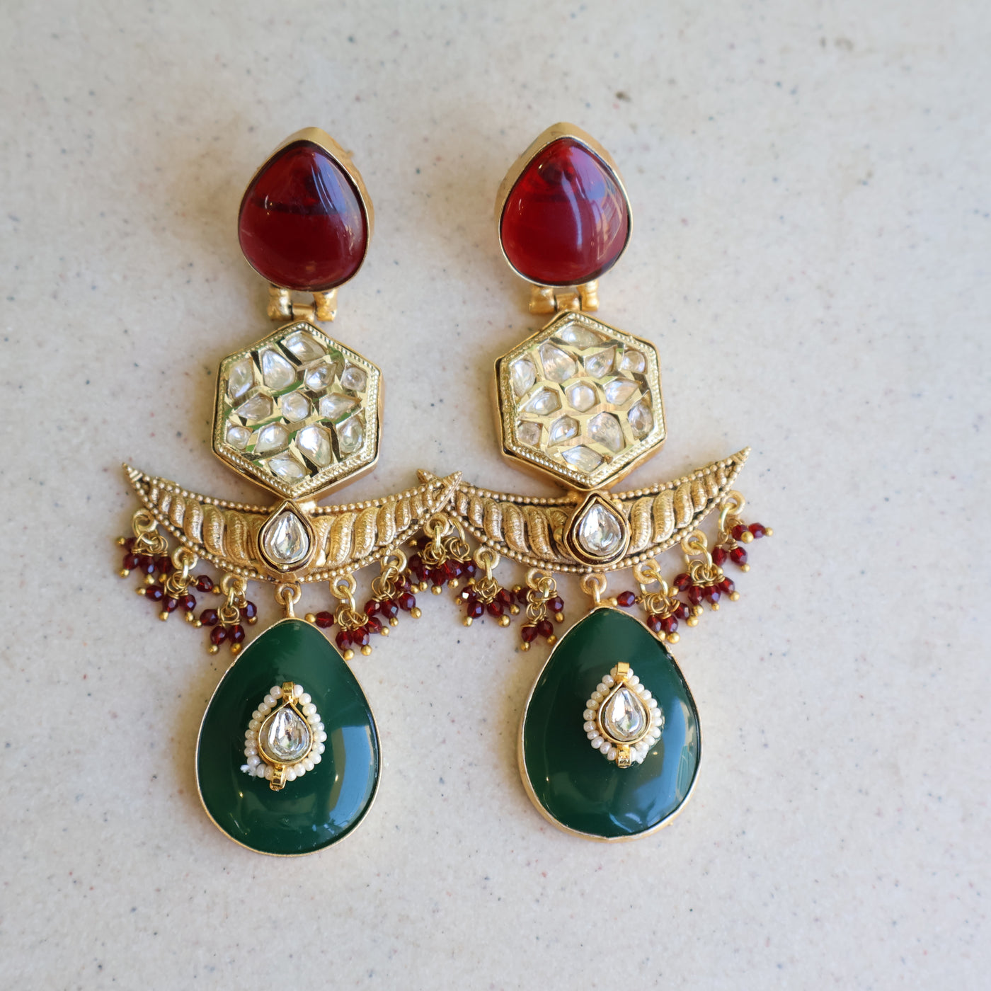 Riwaaz Kundan Drop Earrings