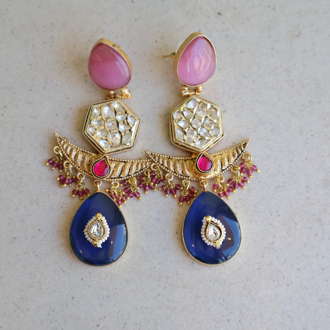 Riwaaz Kundan Drop Earrings