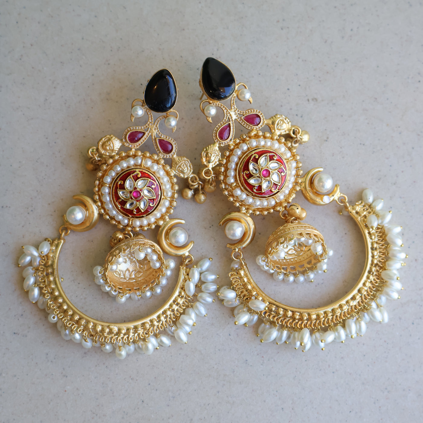 Noor-e-Kundan Pearl Chandbalis