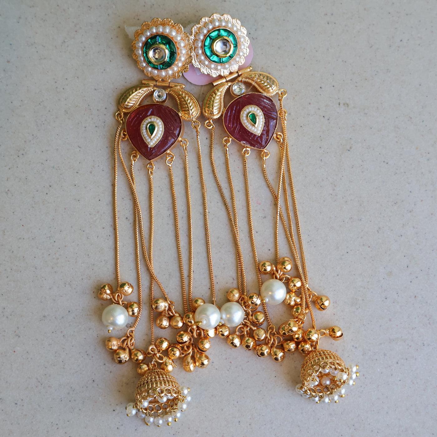 Mehfil Pearl Tassel Jhumka Drops