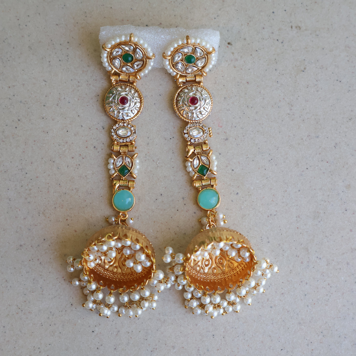 Mehreen Pearl Cascade Jhumkas