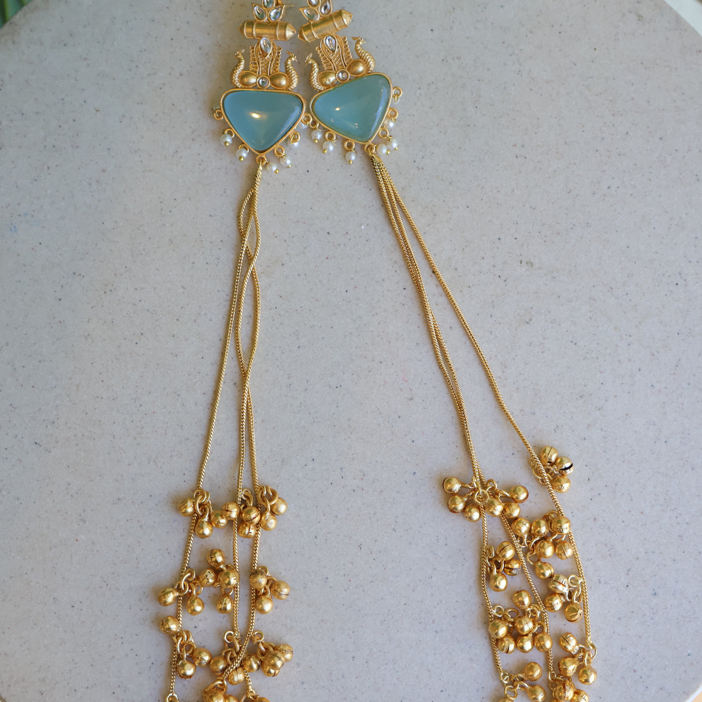 Mayuri Temple Tassel Earrings