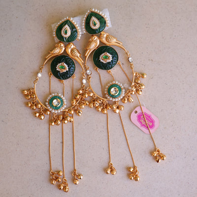 Nayab Bird Tassel Chandbali