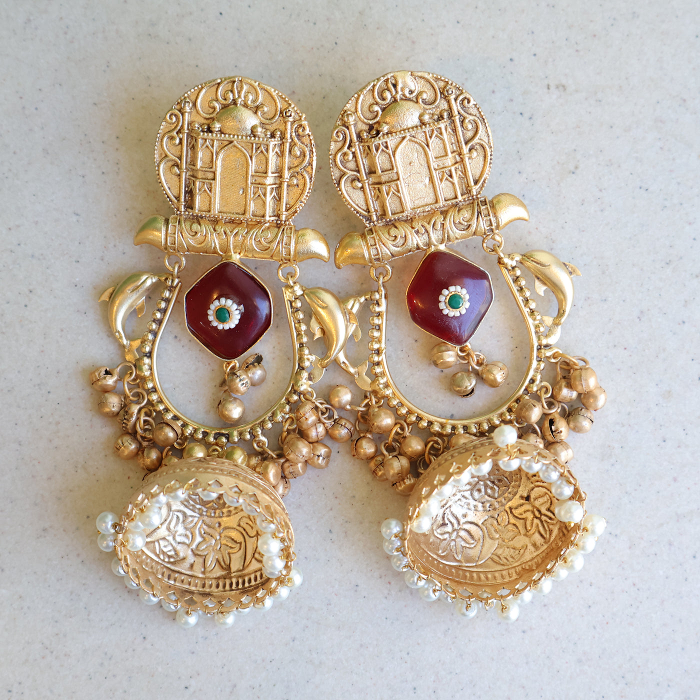 Mahal Darbar Jhumka Chandbalis