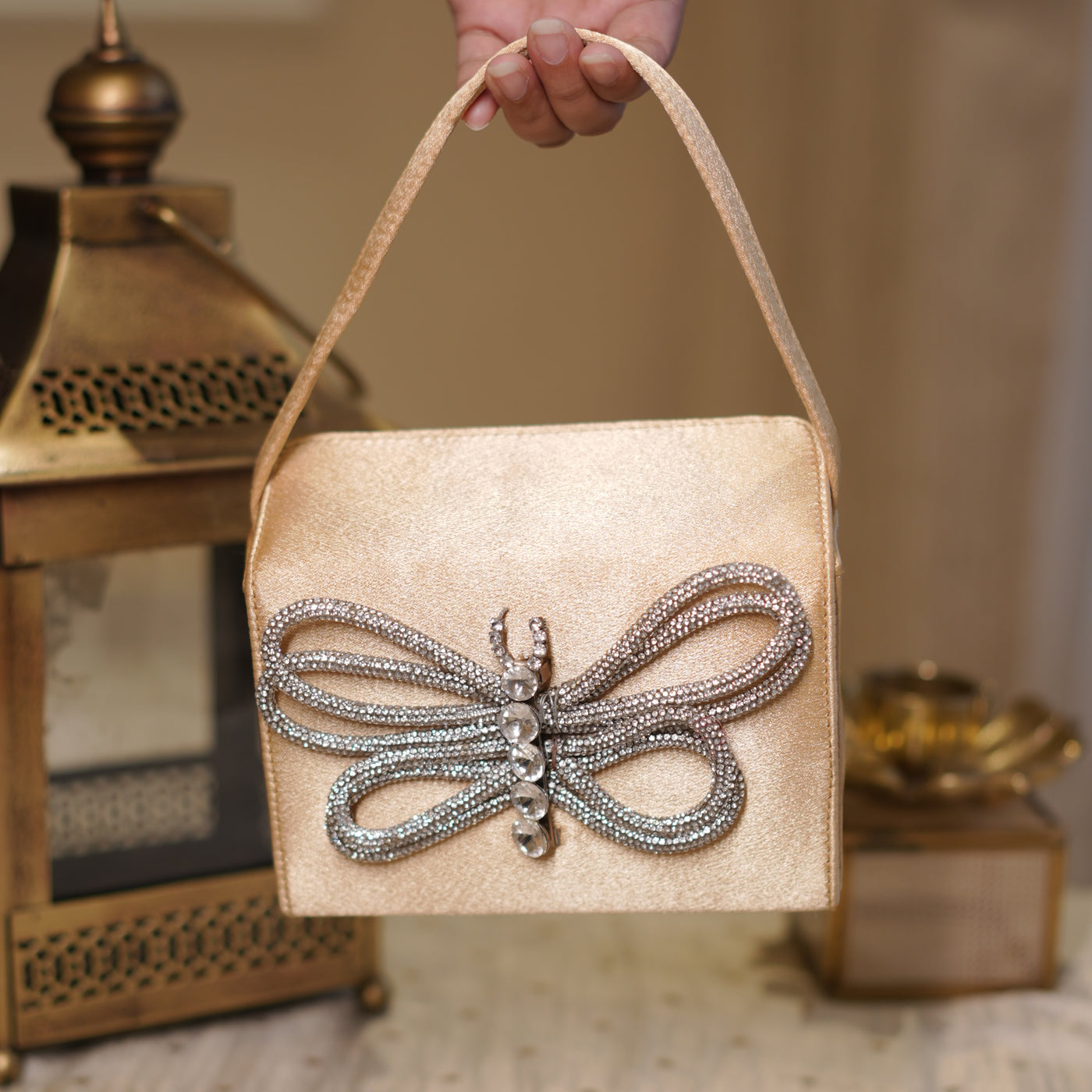 Gold Dragonfly Flap Bag