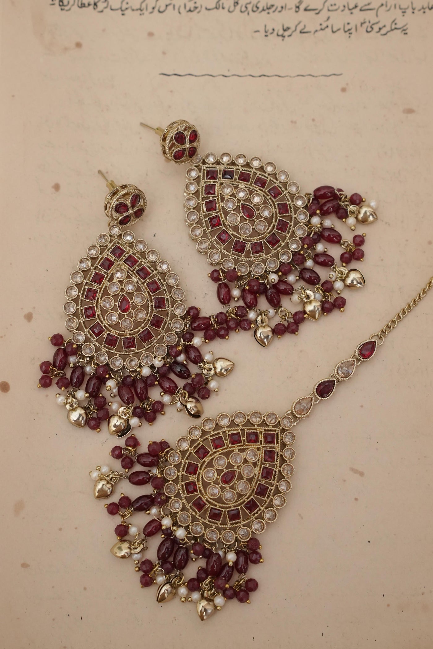 Zahra Antique Jadau Earrings Set