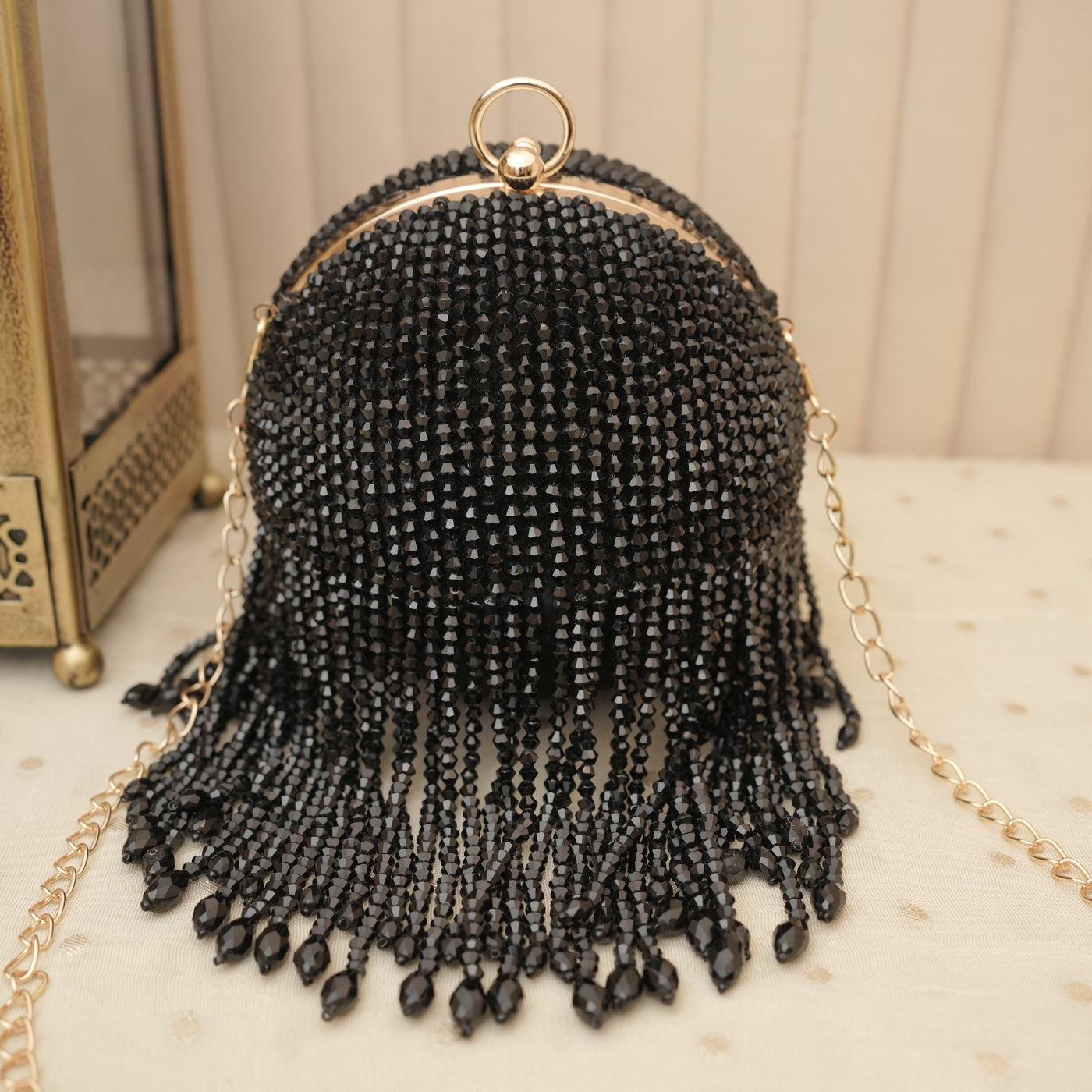 Midnight Fringe Dome Tassel Bag