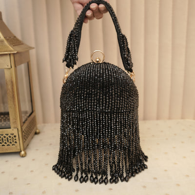 Midnight Fringe Dome Tassel Bag
