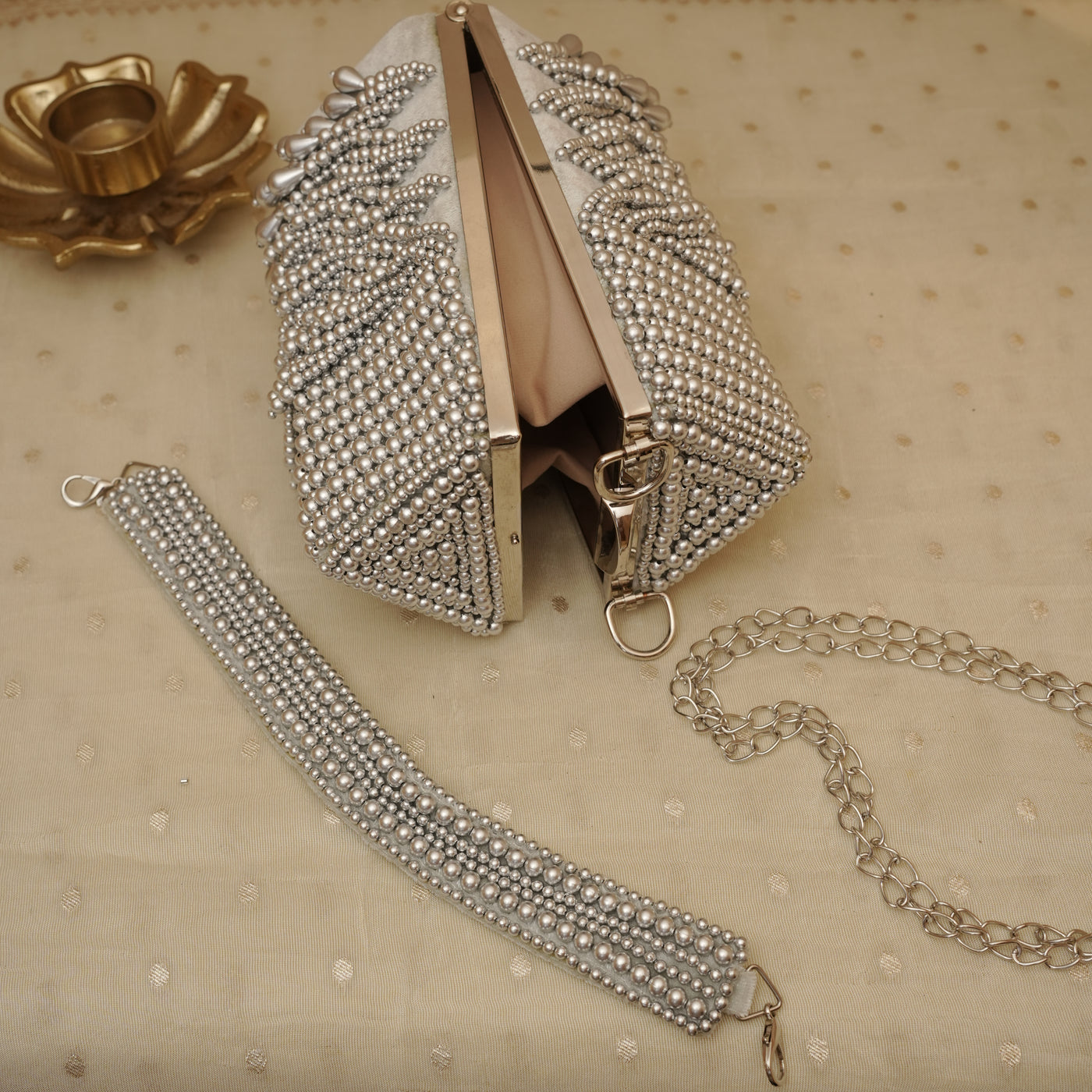 Silver Tassel  Bag