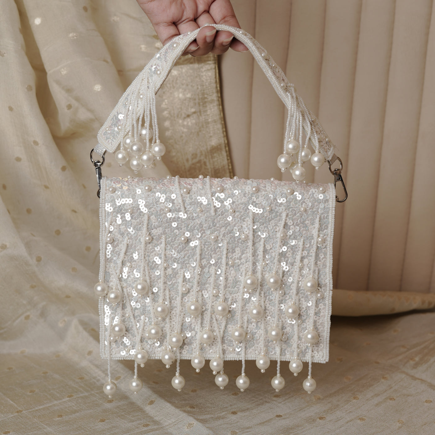 Pearl Rain Mini Flap Bag