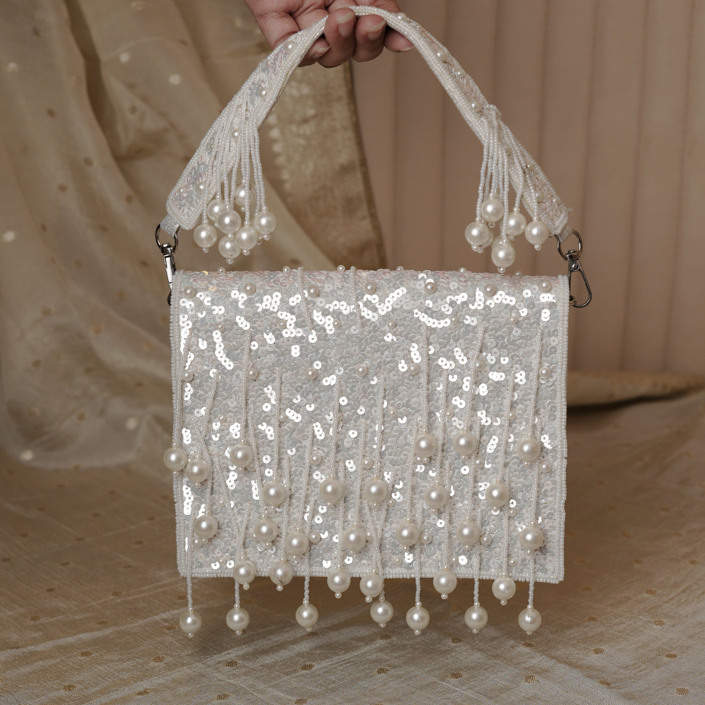 Pearl Rain Mini Flap Bag