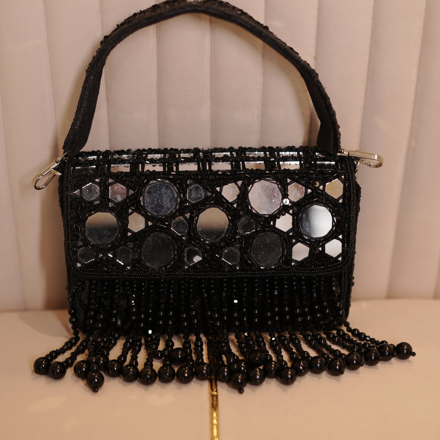 Midnight Mirror Tassel Bag