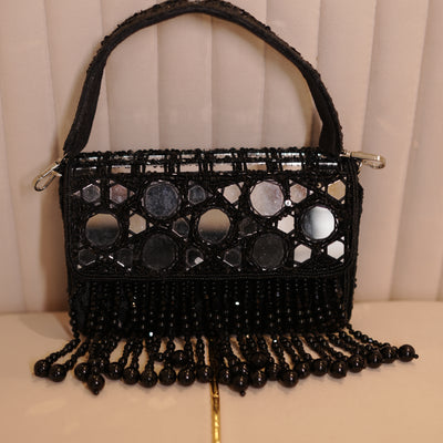 Midnight Mirror Tassel Bag