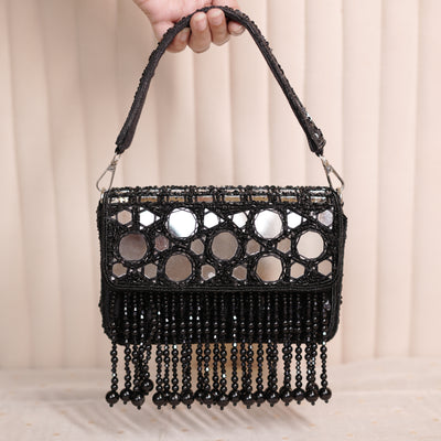 Midnight Mirror Tassel Bag