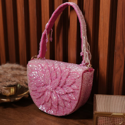 Sequin Bloom Flap Bag