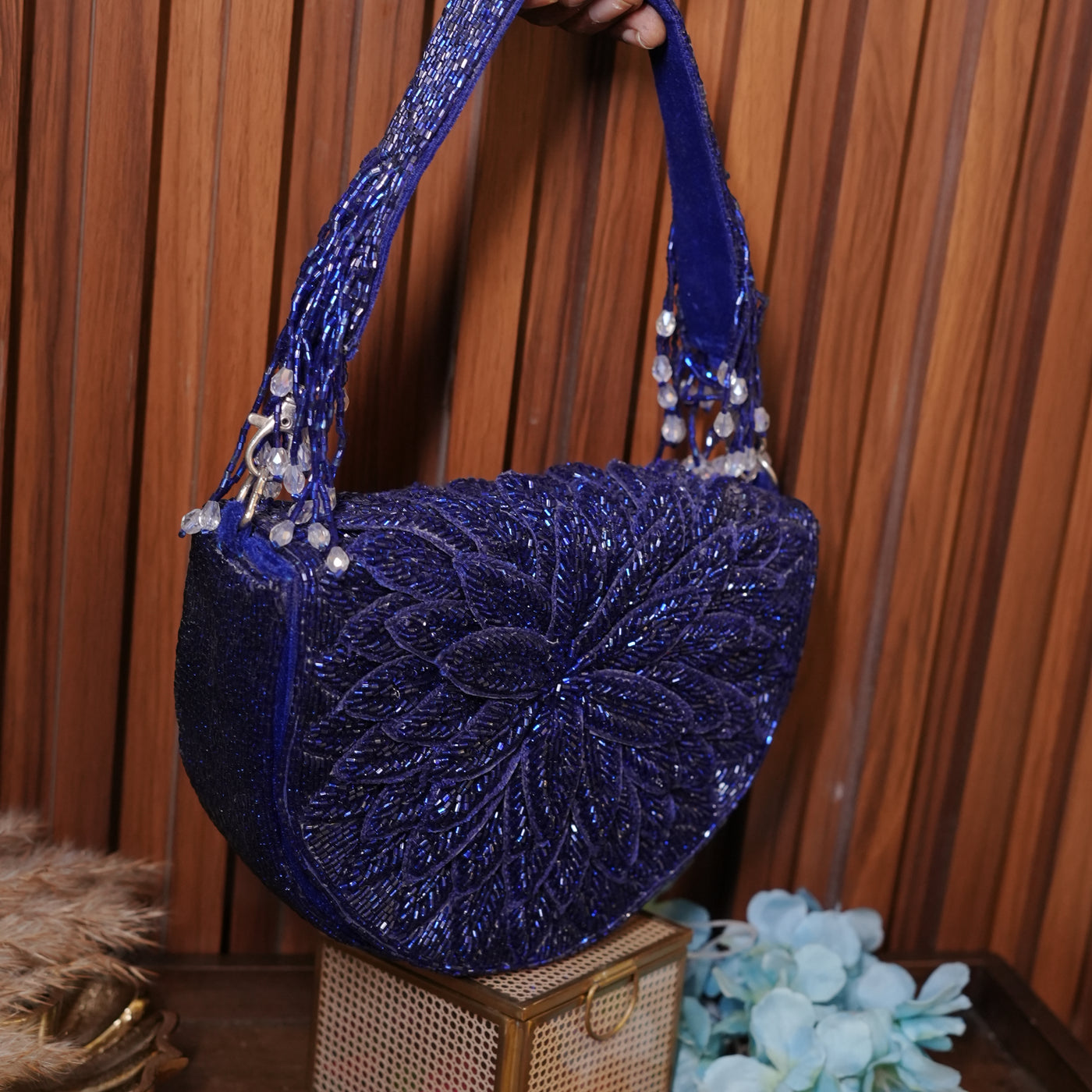Sequin Bloom Flap Bag