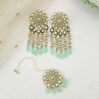 Chamkeeli Danglers with Jhumka Set - Indian Secrets