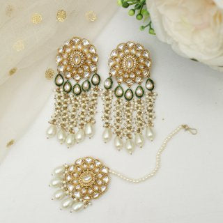 Chamkeeli Danglers with Jhumka Set - Indian Secrets