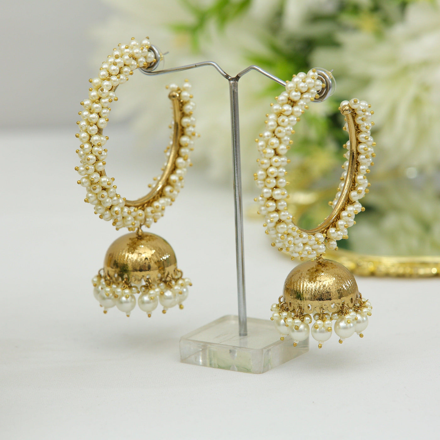 Pearly Baali Jhumka - Indian Secrets