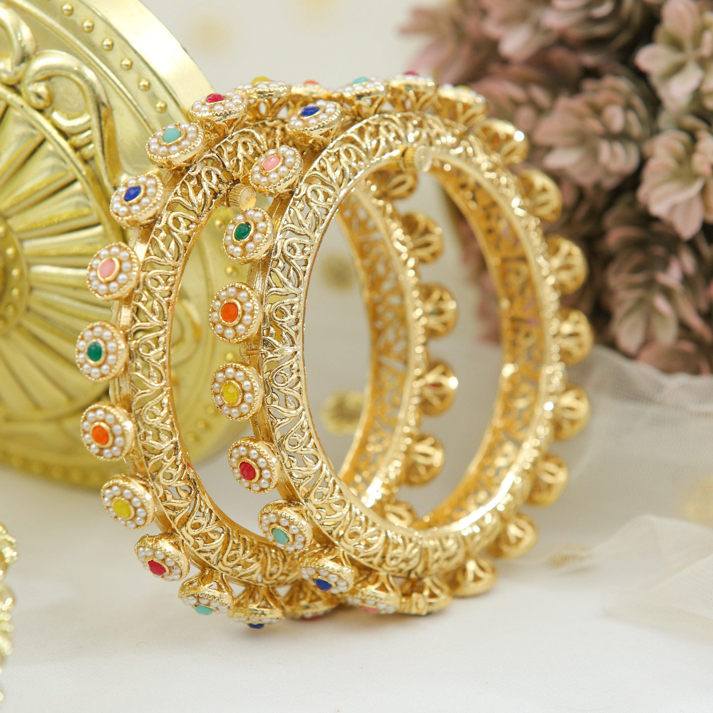 Rajmahal Kundan Bangles - Indian Secrets